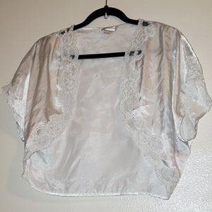 White Cropped Cardigan